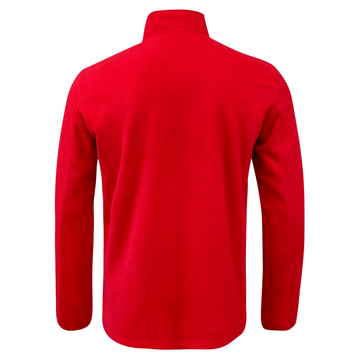 the back view of a men's Macron Wales Rugby Union 1/4 Zip Fleece Top jacket.