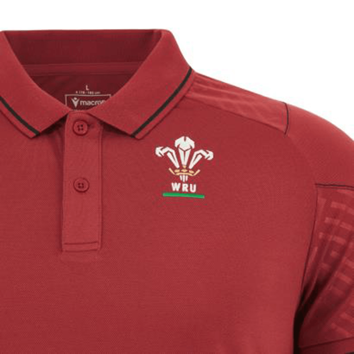 Macron Wales men's polo shirt - red.
