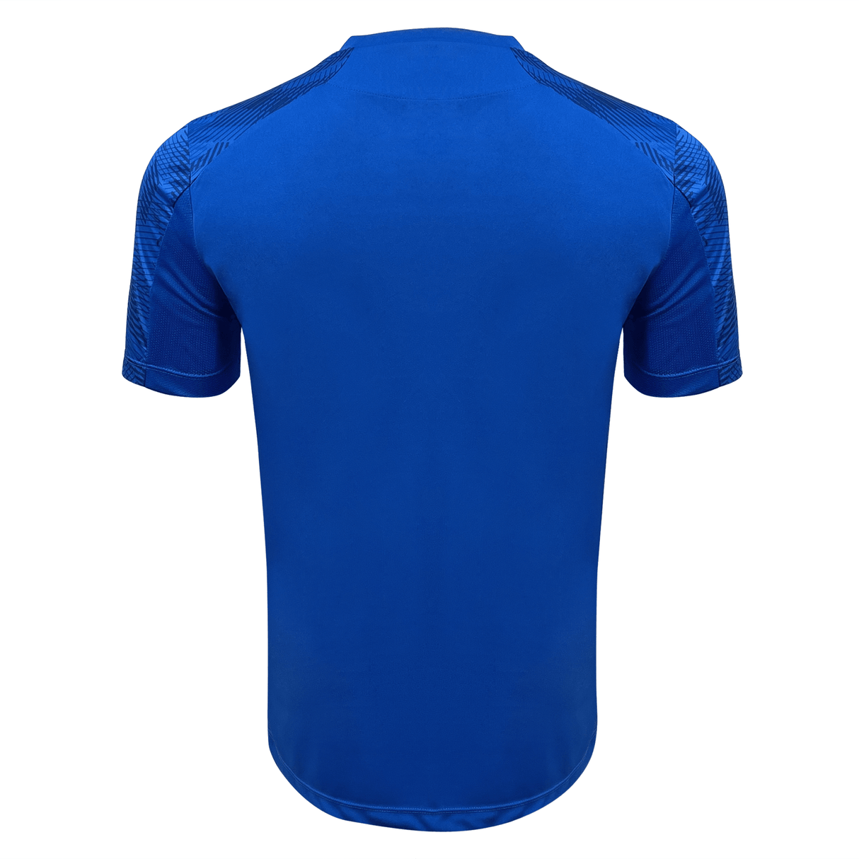 The back of a blue Samoa Training Tee 23/24 by Macron.