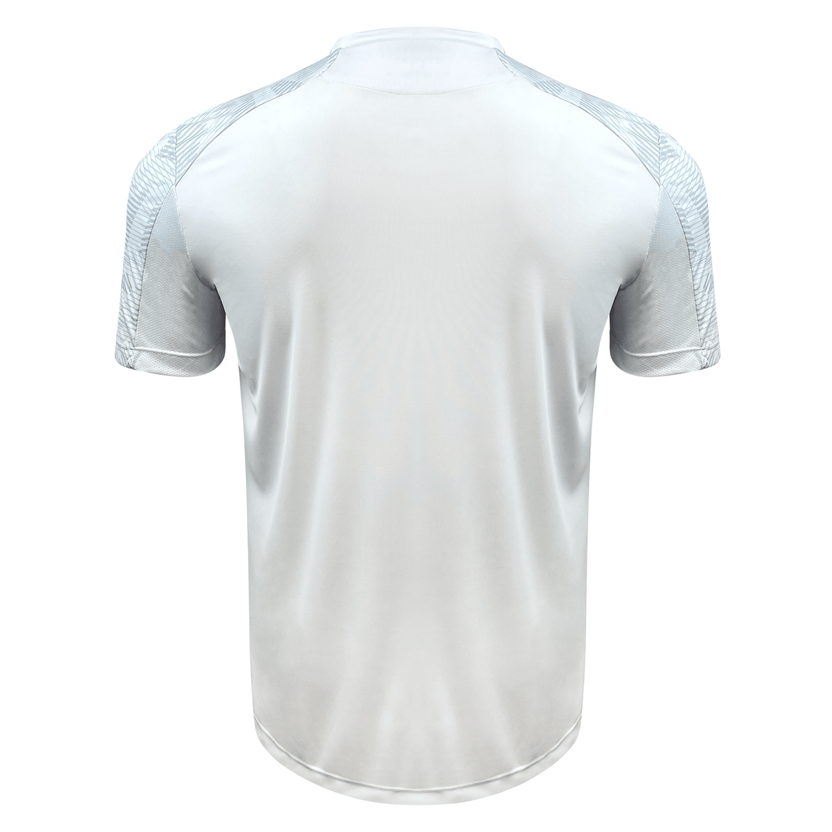 The back view of a white Samoa Training Tee 23/24 by Macron, a performance gear perfect for Manu Samoa training.