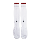 The USA Rugby 24/25 Replica Away Socks by Macron feature red and black stripes, a small front logo, and are perfect for fans or replica wear.