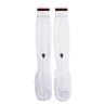The USA Rugby 24/25 Replica Away Socks by Macron feature red and black stripes, a small front logo, and are perfect for fans or replica wear.
