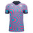 The Scotland SRU 26/27 Replica Training Jersey by Macron features blue and pink concentric circle patterns, a navy collar and sleeve trim, and prominently displays the Scotland Rugby logo on the chest. Crafted by Macron, it’s perfect for fans looking for an authentic Scotland Rugby Jersey look.