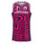 Show your Scottish pride on or off the court with the Scotland SRU 26/27 Basketball Singlet by Macron—a sleeveless singlet featuring bold pink and navy swirling geometric patterns, the iconic Scotland logo, and "SCOTLAND" emblazoned across the chest.