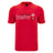 The Wales WRU 26/27 “Welsh Rugby” Fan Cotton T-Shirt by Macron features short sleeves and a bold red design, with “Welsh Rugby since 1881” and the official WRU logo printed in white and black on the front—perfect for fans of Welsh Rugby.