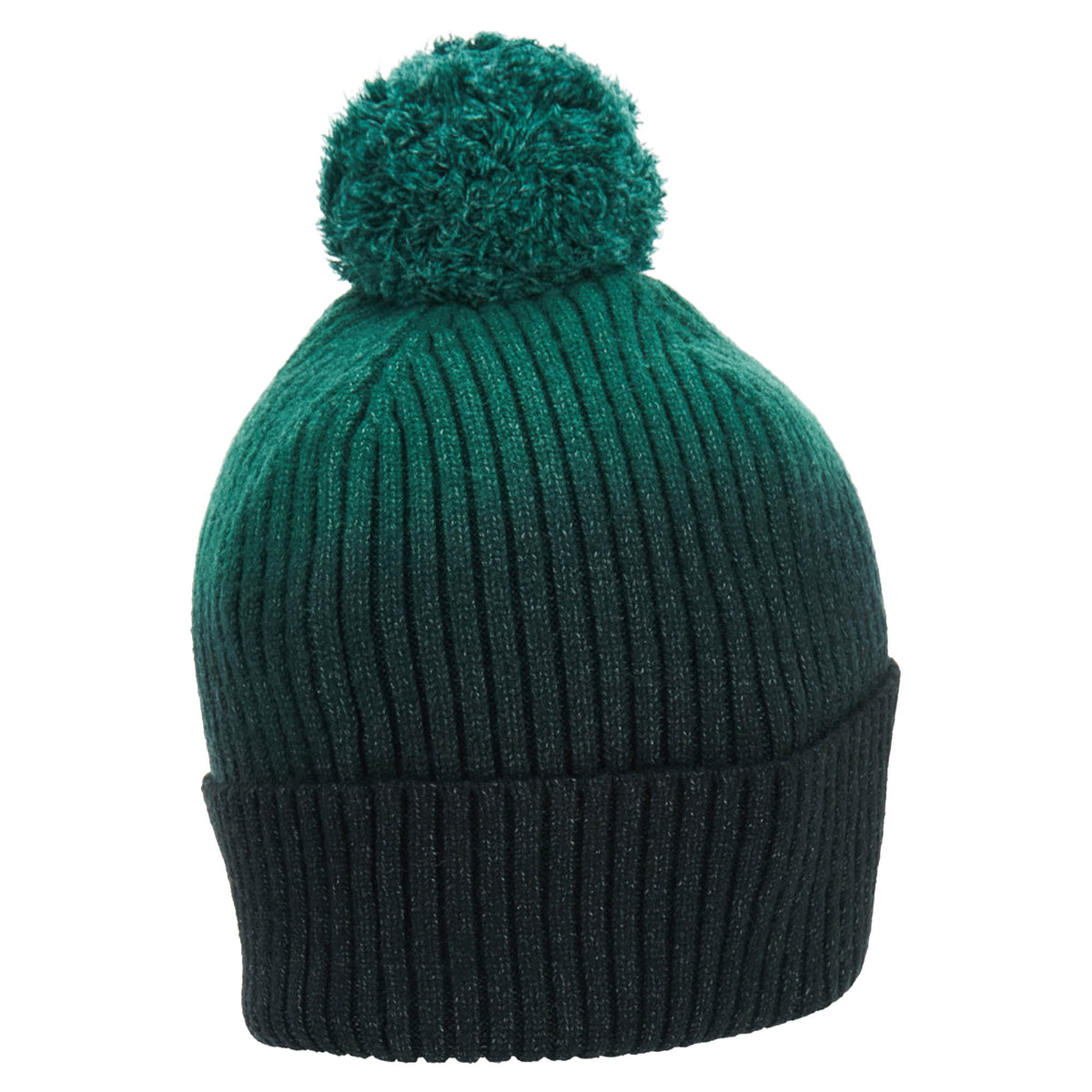 Show your support as a Wales Rugby fan with the Wales WRU 26/27 Pom-Pom Beanie by Macron—a green knit hat featuring a ribbed texture, folded brim, and large pom-pom on top.