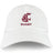 The Washington State University Adult Low-Profile Cotton Twill Dad Cap by EMB S&S Activewear features a classic white twill design with an embroidered maroon cougar logo and "RUGBY" on the front.