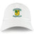 The Blackthorn RFC Adult Low-Profile Cotton Twill Dad Cap by EMB S&S Activewear features embroidered team branding with a shamrock and axe on a yellow and green shield.