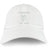 The Amoskeag Rugby Club Adult Low-Profile Cotton Twill Dad Cap by EMB S&S Activewear is a white dad cap featuring an embroidered outline ram's head and "AMOSKEAG Est. 1984" on the front.