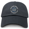 The EMB S&S Activewear Georgetown University RFC Adult Low-Profile Cotton Twill Dad Cap features embroidered team branding and the bulldog logo on the front.