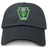 Rock Rugby Adult Low-Profile Cotton Twill Dad Cap in dark grey with a lime green shield emblem reading “ROCK RUGBY LIONS.”