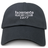 The Hornets Rugby Club 1977 Adult Low-Profile Cotton Twill Dad Cap by EMB S&S Activewear features white embroidered team branding on the front reading "hornets RUGBY CLUB 1977" and is made from black cotton twill.