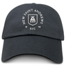The EMB S&S Activewear New Saint Andrews College Adult Low-Profile Cotton Twill Dad Cap features a classic black cotton twill design with a white “New Saint Andrews RFC 1994” logo and crest embroidered on the front, making it the perfect timeless team hat for fans.