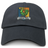 Dark grey cotton twill Takoma Touch Rugby Adult Low-Profile Cotton Twill Dad Cap featuring an embroidered crest of an armored green rooster above a banner that reads “Takoma TRFC.”