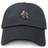 The EMB S&S Activewear Birmingham Iron Women's Football Adult Low-Profile Cotton Twill Dad Cap is black and features the embroidered team logo with a sword, shield, and knight’s helmet with a red plume on the front.