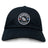 The EMB S&S Activewear Mudsock Rugby Adult Low-Profile Cotton Twill Dad Cap is black with a circular "Mudsoch Youth Rugby" patch featuring a rugby ball and red, white, and blue accents.