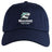 The EMB S&S Activewear NC Rugby Academy - Megalodons Adult Low-Profile Cotton Twill Dad Cap features navy blue twill fabric with embroidered shark logo and "Megalodons NC Rugby Academy" on the front.