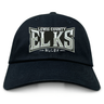 Show your team spirit with the Lewis County Elks Adult Low-Profile Cotton Twill Dad Cap by EMB S&S Activewear—a classic black cap crafted from durable cotton twill, featuring bold white and silver embroidery of “LEWIS COUNTY ELKS RUGBY” on the front for standout team branding.