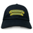 The Winchester Cannons Adult Low-Profile Cotton Twill Dad Cap by EMB S&S Activewear features black cotton twill and a yellow and blue embroidered "WINCHESTER CANNONS" patch on the front.