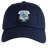 The EMB S&S Activewear Milwaukee Barbarians Rugby Adult Low-Profile Cotton Twill Dad Cap features embroidered team branding with the shield logo, rugby ball, wheat stalks, and MMXII in navy blue.
