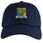 Takoma Touch Rugby Adult Low-Profile Cotton Twill Dad Cap in navy blue cotton twill, featuring an embroidered crest of a green rooster in knight’s armor above a banner reading “Takoma TRFC.”