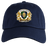 The Old Man Rivah Rugby Adult Low-Profile Cotton Twill Dad Cap by EMB S&S Activewear features a navy blue crest with a lion motif, “Old Man Rivah” and “Mori Quam Cedere” text, plus classic embroidered team branding.