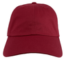 The S&S Activewear Adult Low-Profile Cotton Twill Dad Cap in classic red is featured from the front against a white background.