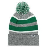 A stylish Augusta Sportswear Hooped Knit Fold Over Pom-Pom Beanie.