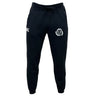 Missoula All-Maggots Women's Leisure Sweatpant by EMB Canterbury, black jogger pants with a drawstring waist styled after classic Canterbury sweatpants, showcasing white EMB Canterbury logos on both sides near the pockets; presented against a white background.