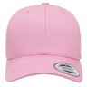 The Retro Trucker Cap by S&S Activewear is a light pink baseball cap featuring a curved brim, snapback closure, and a front sticker labeled "Snapback.