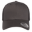 Front view of the S&S Activewear Retro Trucker Cap with a plain black front, mesh back, round brim sticker, and classic snapback closure.