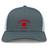 The Nations of Rugby Canada Rugby Retro Trucker Cap by EMB S&S Activewear features gray and white panels, red "CANADA RUGBY" text, a red maple leaf on the front, and is crafted from polyester-cotton for comfort.