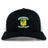 The EMB S&S Activewear Blackthorn RFC Retro Trucker Cap is a black and white cap featuring an embroidered Blackthorn Football Rugby Club logo on the front and a classic adjustable snapback closure.