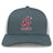 The EMB S&S Activewear Washington State University Retro Trucker Cap features a gray and white mesh design, an embroidered red cougar logo above bold "RUGBY" text on the front, and an adjustable snapback closure.