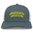 The Winchester Cannons Retro Trucker Cap by EMB S&S Activewear features a gray and white design, yellow banner logo with blue "Winchester Cannons" embroidery, and an adjustable snapback closure.