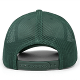Back view of the Nations of Rugby South Africa Brush Stroke Retro Trucker Cap by EMB S&S Activewear, featuring green mesh and an adjustable plastic snap closure—ideal for any rugby supporter's hat collection.