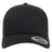 Front view of a black S&S Activewear Retro Trucker Cap featuring a mesh back, snapback closure, and a "The Classic Snapback" sticker on the brim.