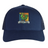 Navy blue Takoma Touch Rugby Retro Trucker Cap featuring an embroidered crest of a knight riding a rooster with the text “Takoma TRFC”.