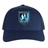 Introducing the Minneapolis Mayhem Rugby Retro Trucker Cap by EMB S&S Activewear—a navy blue cap showcasing the team’s embroidered logo on the front panel and finished with a classic snapback closure.