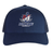 SUNY Maritime Men’s Rugby Retro Trucker Cap in navy blue, featuring an embroidered white and maroon “M” logo with an anchor and “MARITIME RUGBY” text on the front.