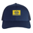 Navy blue Berkeley RFC Retro Trucker Cap with a rectangular patch featuring a bear, a spear, and the embroidered text “BERKELEY RFC est. 2004.”