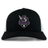 The Cypress Warriors Men's Rugby Retro Trucker Cap by EMB S&S Activewear features a black and white design, 2024 team logo with embroidered warrior graphic, and an adjustable snapback closure for a classic fit.