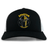 The Spartan Youth Rugby Retro Trucker Cap by EMB S&S Activewear features a black and white design, an embroidered Spartan helmet logo with "Spartan Youth Rugby" text, and a snapback closure for adjustable comfort.
