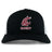 The Washington State University Retro Trucker Cap by EMB S&S Activewear features a black and white design, red embroidered cougar logo, “RUGBY” on the front, and a classic snapback closure.