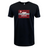 The WRS LAT England WRWC '25 Champions Tee features repeated red "CHAMPIONS" text, a central 2025 champions design, and a red rose—ideal for England rugby fans preparing for the Women's Rugby World Cup.