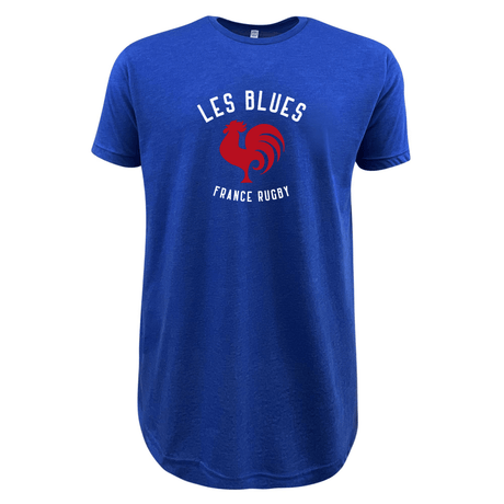 A blue Les Bleus France Rugby Supersoft Tee that says WRS LAT.