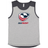 The WRS LAT USA Rugby Crest Contrast Tank Top on a grey tank top.