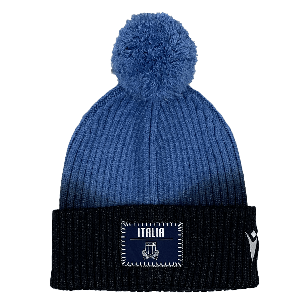 Italy Pom Pom Beanie 24/25 by Macron / World Rugby Shop display picture 2