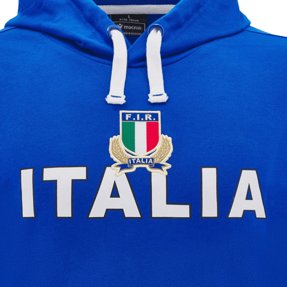 Italy Classic Cotton Hoodie 24/25 by Macron / World Rugby Shop Italy Classic Cotton Hoodie 24/25 by Macron / World Rugby Shop