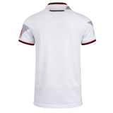 Back view of the USA Rugby 24/25 Authentic Matchday Away Jersey by Macron, featuring red, black, and grey trim accents on the sleeves and collar.